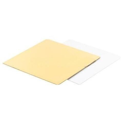 Подносы квадрат (3,5 мм) 240х240 золото/белый (10/100 шт.)