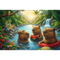 Pazl \ Puzzle \ Пазлы Puzzles - "160" Inspired By Trends - Capybaras / KAZSTUDIO SA The Treflik Family