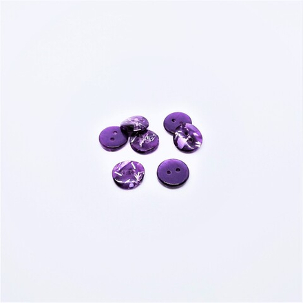 Пуговицы №692, 2пр, 11мм, цв.фиолетовый с блестками (CB 3344)