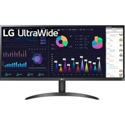 Монитор LCD LG 34" 34WQ500-B UltraWide черный (IPS 2560x1080 100Hz 21:9 матовая 1000:1 400cd 178 / 178 FreeSync HDMI DisplayPort)