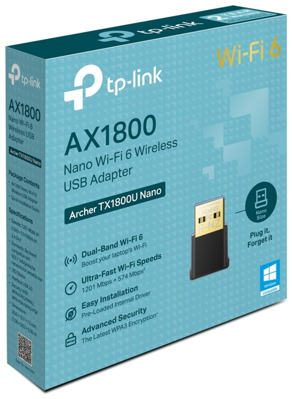 Wi-Fi адаптер TP-LINK Archer TX1800U Nano