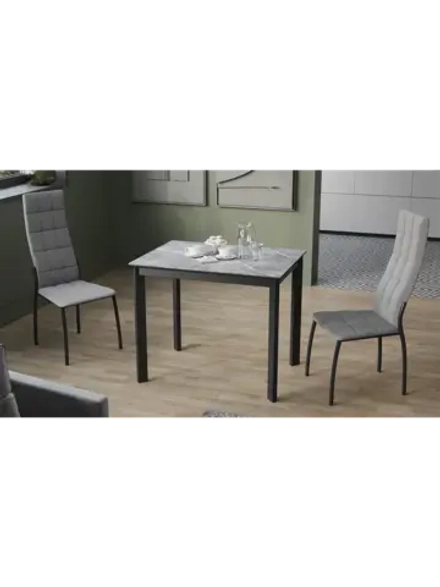 Стол кухонный Черный муар мрамор 90(130)х65х75 см