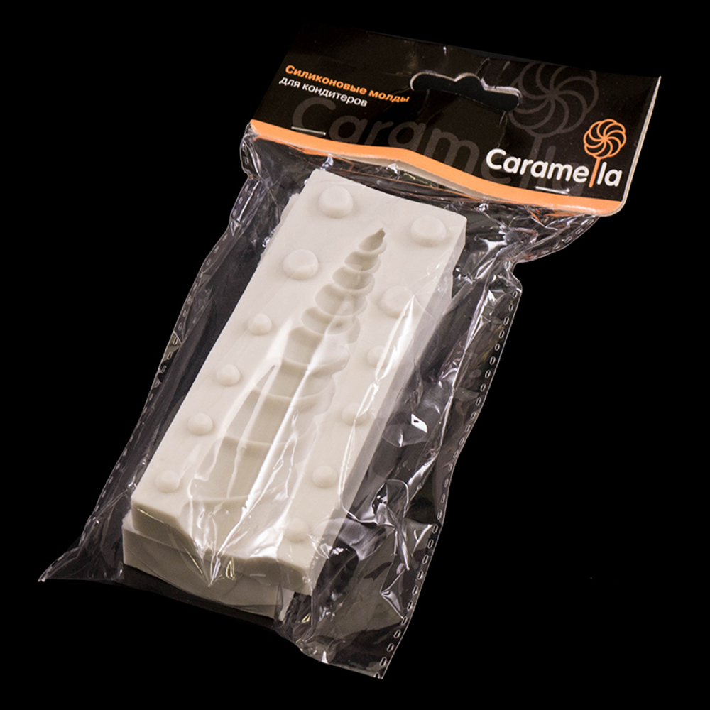 Силиконовый молд "Рог единорога" 92 мм, Caramella