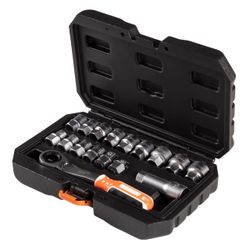 AFFIX (AF01917C) Набор торцевых головок с принадлежностями HEX 19 мм, 10-24 мм, 17 предметов