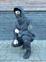 Костюм горка 6 флис осень-зима / чёрный питон