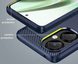 Чехол синего цвета в стиле карбон для Oneplus Nord CE3 Lite, серия Carbon от Caseport