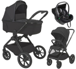 Детская коляска 3 в 1 Espiro Clodi и автокресло Pi Black 10 trendy black