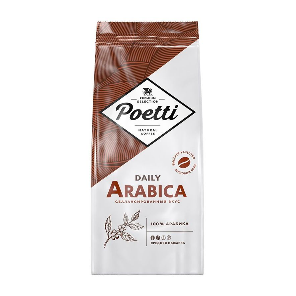 Кофе в зернах Poetti Daily Arabica, 1 кг