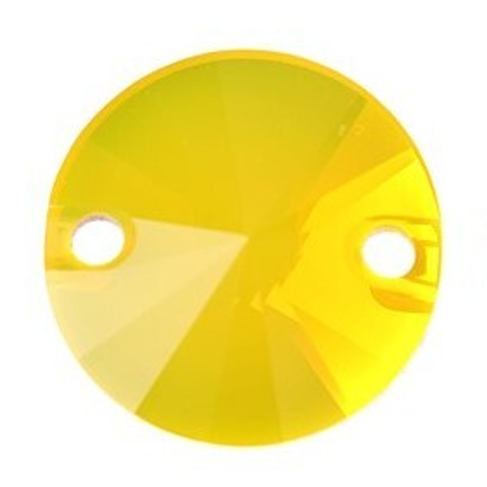 Стразы "Сваровски" 10 мм, кристалл желтый мат. (yellowopal 231), 1 шт.