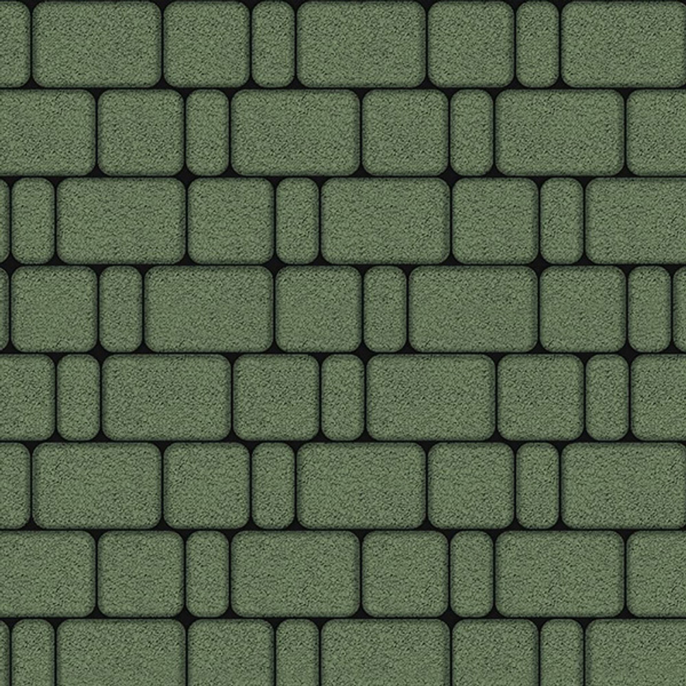 Тротуарная плитка КЛАССИКО - Гранит Зеленый, комплект из 3 видов плит