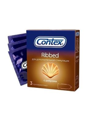 Презервативы Contex Ribbed С ребрами 3 штуки