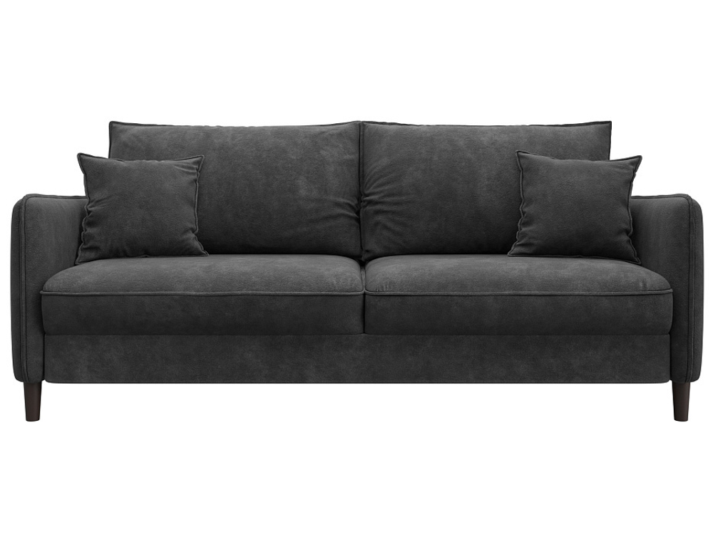 Диван прямой Лига-064 НПБ ВЕЛЮР BRUT 16 темно-серый