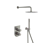 Встраиваемый смеситель для душа с тропическим и ручным душем TZAR K3415021NC никель