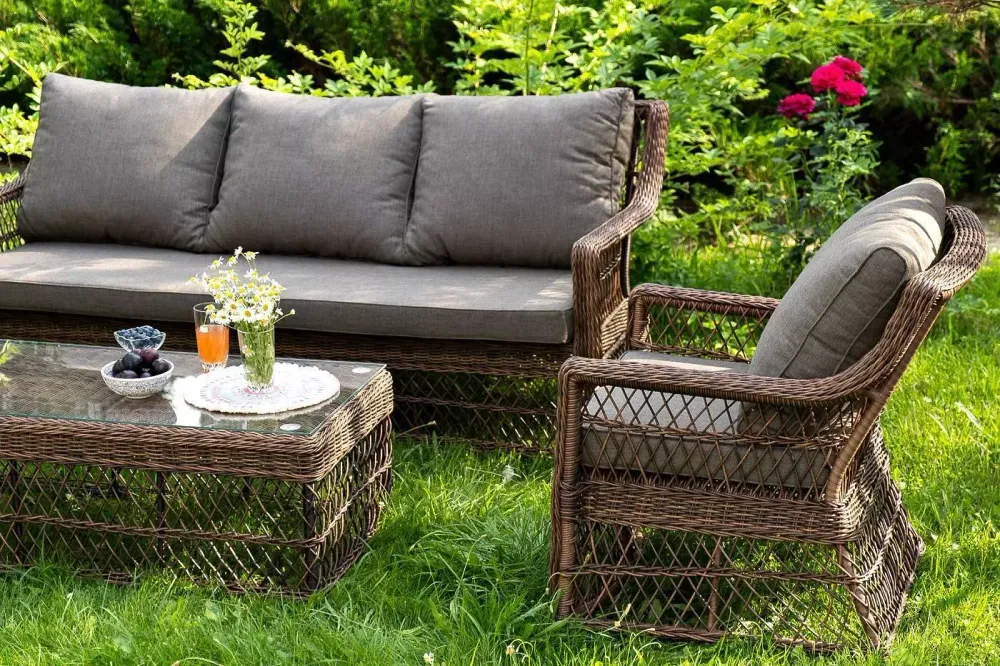 "Гранд Латте" лаунж-зона из искусственного ротанга, цвет коричневый