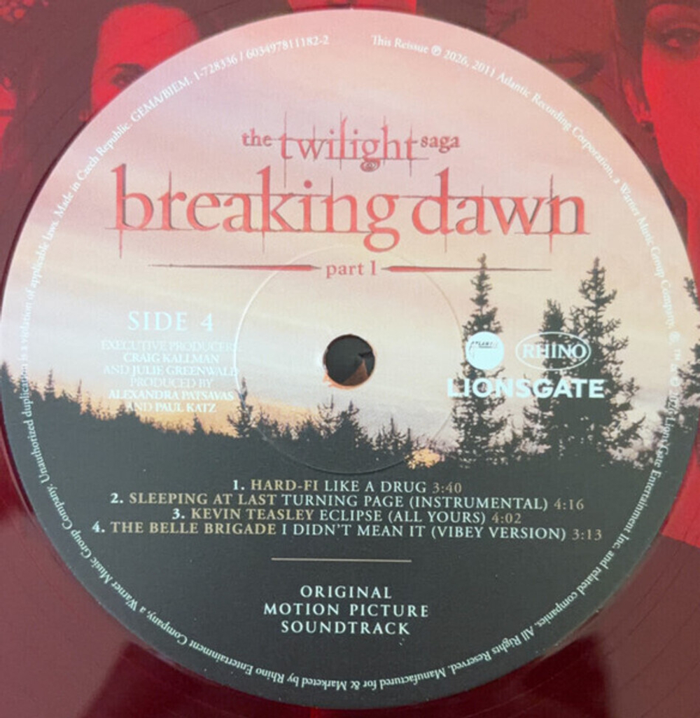 Soundtrack / The Twilight Saga: Breaking Dawn, Part 1 (Original Motion Picture Soundtrack)(Coloured Vinyl)(2LP)