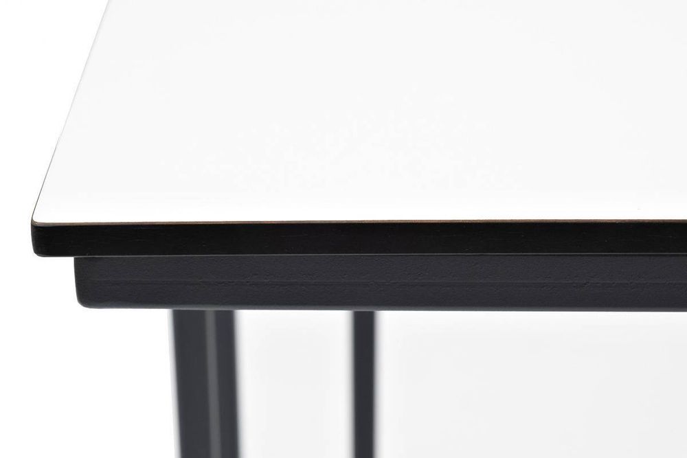 "Тулон" интерьерный стол из HPL квадратный 40х40, H60, цвет молочный