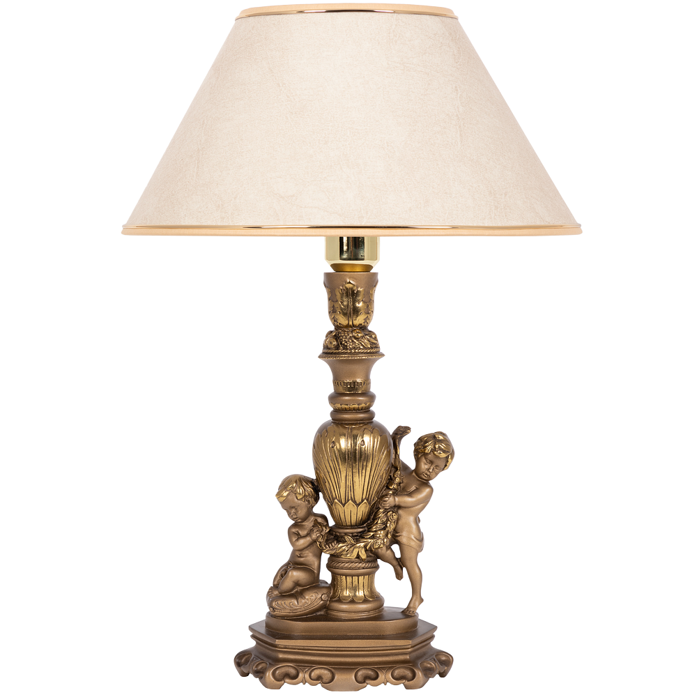 Настольная лампа Путти Бронза Молоко