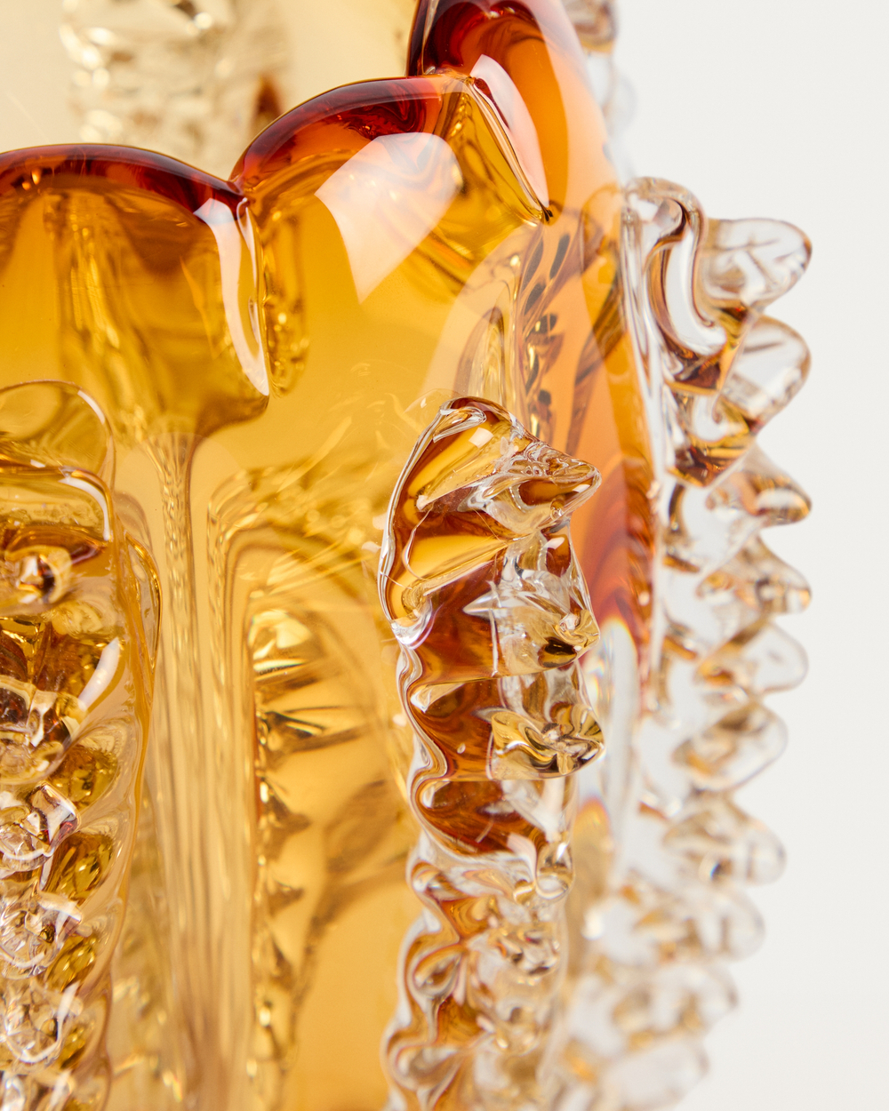 Оранжевая стеклянная ваза Nicora, 23 см