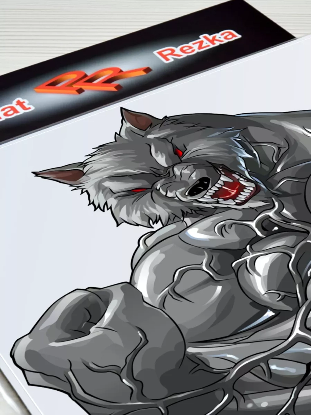 Наклейка - Волк оборотень