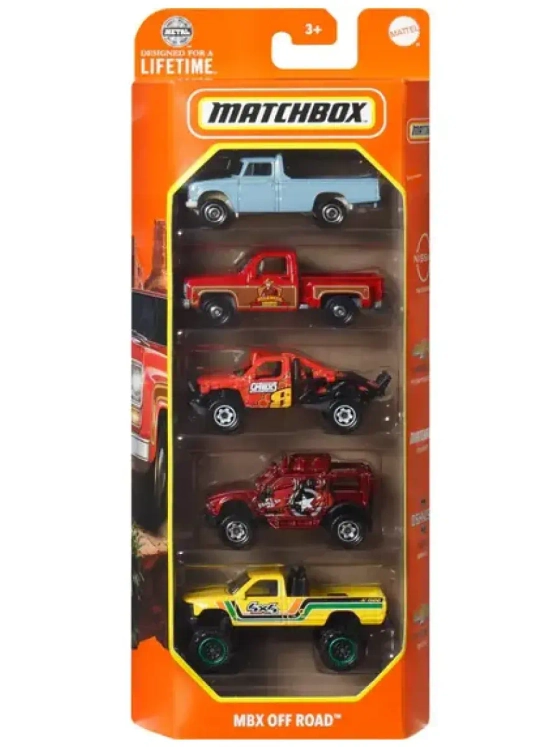 Набор машинок Matchbox 5 шт MBX Off Road C1817