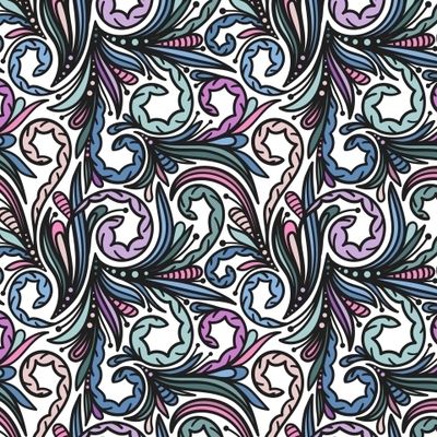 РАЗНОЦВЕТНЫЙ УЗОР НА БЕЛОМ ФОНЕ