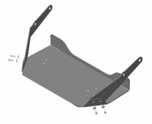 Защита стальная 6 мм ЗК MAN TGS; TGX с противоподкатным брусом MOTODOR.24818