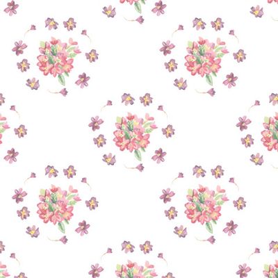 Бесшовный принт с примулами