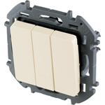 Выключатель 3х-клавишный 20А 250В винтовые зажимы - слоновая кость Inspiria Legrand
