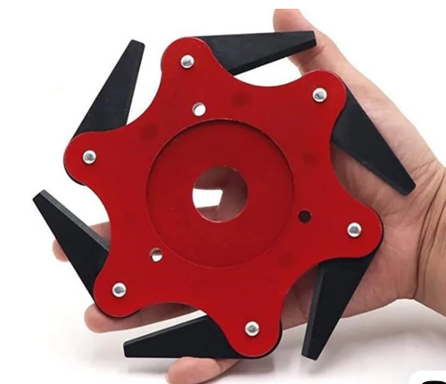 Насадка на триммер, диск, нож, фреза с 6 плавающими лезвиями (1 шт.)