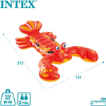 Плот надувной для плавания с ручками Intex Лобстер 213х137 см, красный, 57528