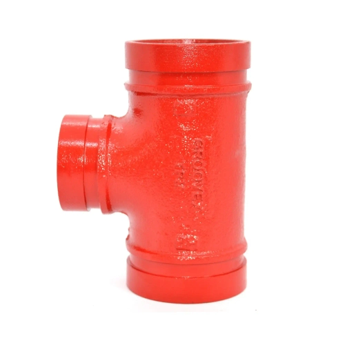 Тройник чугунный переходной под муфту  грувлок PN16