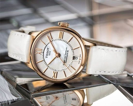 Женские часы Tissot T099.207.36.118.00 Chemin des Tourelles Powermatic 80 Lady