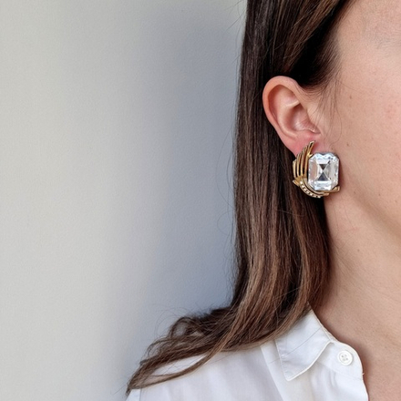 Клипсы с кристаллами