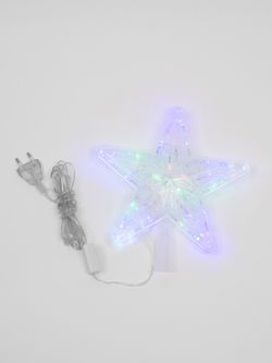 ULD-H2222-030-DTA MULTI STAR-1 Украшение светодиодное для ёлки Звезда-1. 22 см. 30 светодиодов. Разноцветный свет. Прозрачный провод. TM Uniel.