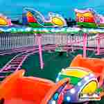 Быстрые американские горки «Вираж», 15 кабин 30 мест, 25×18×4 м