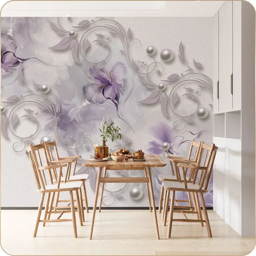 Фотообои 3D Цветы в спальню, в гостиную, на кухню 400х270