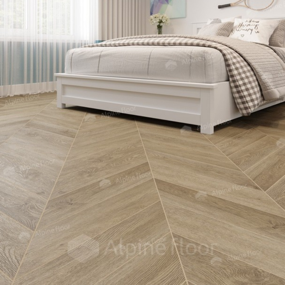 Кварцвиниловая плитка Alpine Floor Chevron Alpine LVT ECO 20-2 Дуб Ваниль Селект