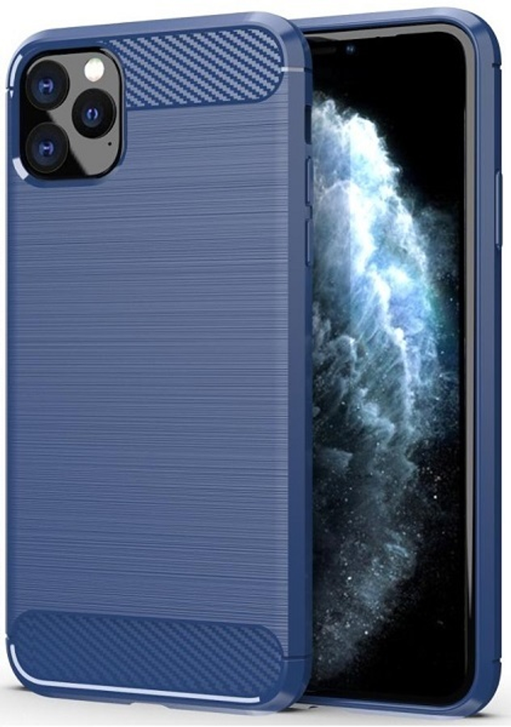 Чехол для iPhone 11 Pro Max цвет Blue (синий), серия Carbon от Caseport