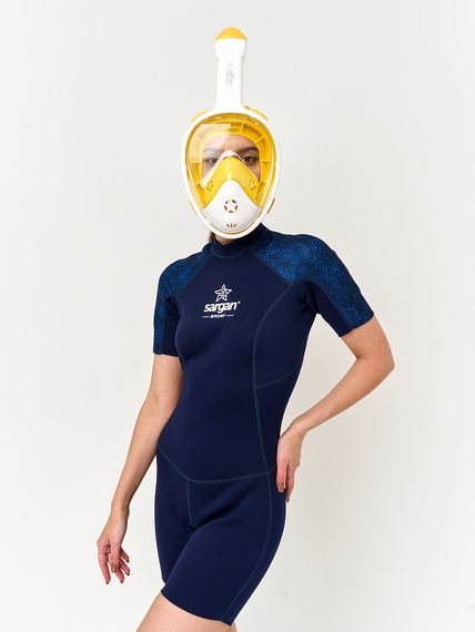 Маска полнолицевая Sargan Планета океан 2.0 белый/желтый