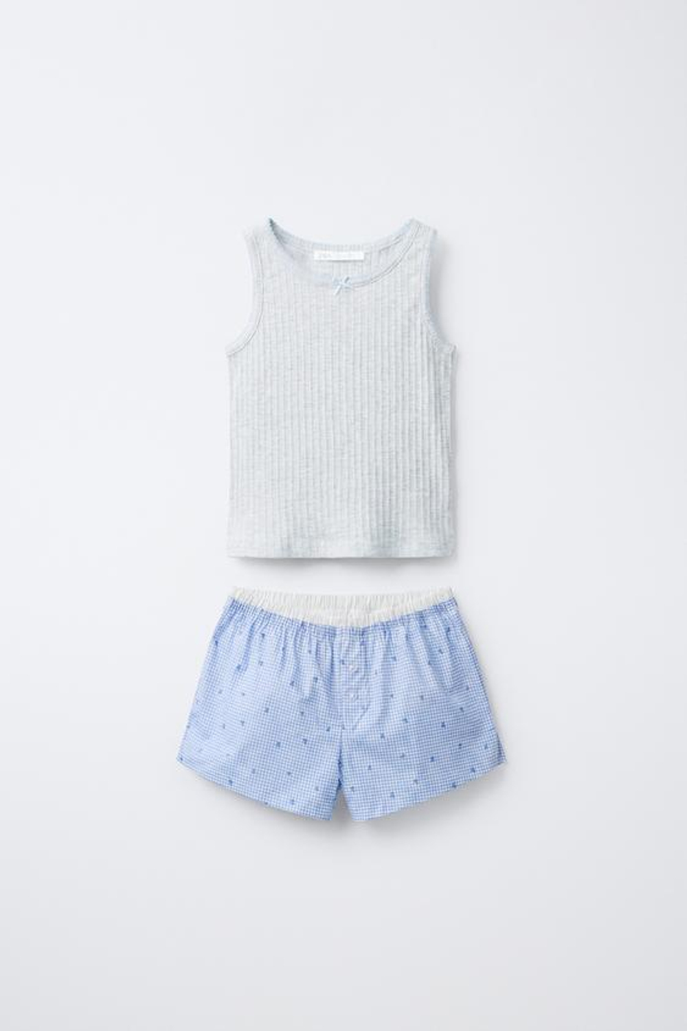 ZARA ПИЖАМА В КЛЕТКУ ВИШИ, СИНИЙ
