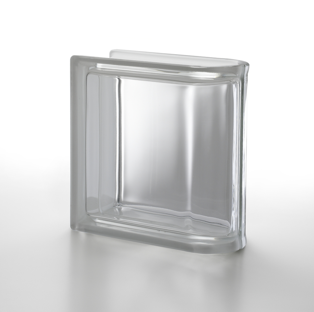 Торцевой стеклоблок бесцветный гладкий Vetroarredo Neutro TER Lineare T 19x19x8