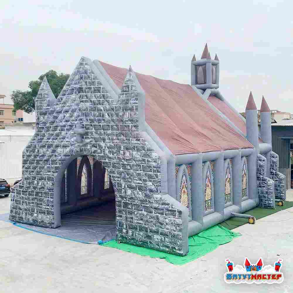 Надувной парк ужасов «Врата в мрак», 18×9×7 м