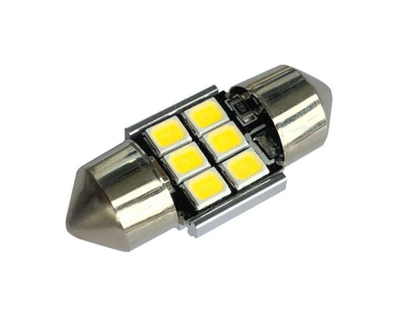 Светодиодная лампа C5W 2835-6SMD-28MM CanBus 5000K 6W 12v, 1шт