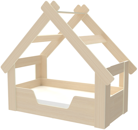 Кровать односпальная КарИВи Домик Кариви 2  Дуб Молочный