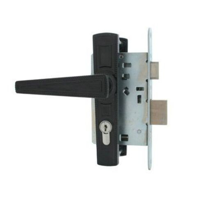 Замок Димитровград врезной "Зенит" ЗВ4-3.01 чёрный с ручками