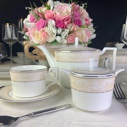 Lenardi 145-350 Чайный сервиз 18пр. 250 мл ДЖУЛЬЕТТА в под.уп.(х2)Костяной фарфор