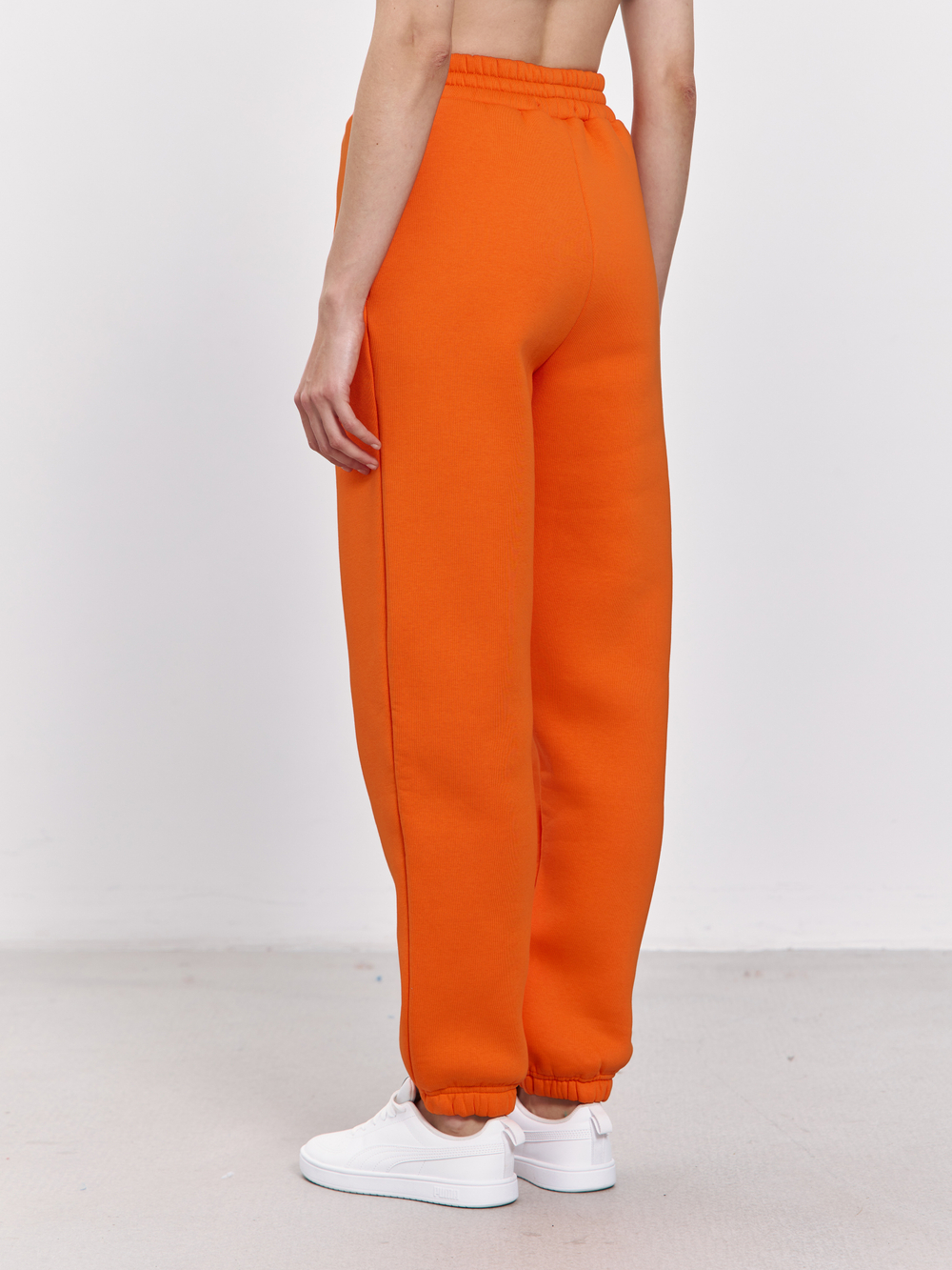 Брюки женские с начесом (оранжевый)