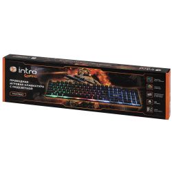 Клавиатура Intro KG380 игровая проводная с подсветкой черная