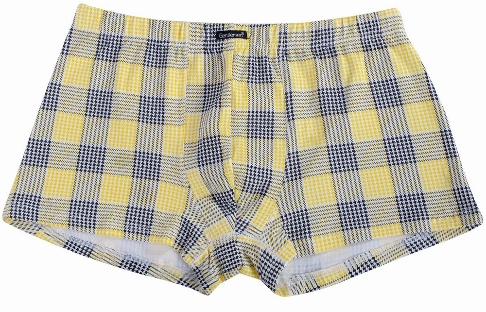 Мужские трусы-боксеры в цветную клетку (Размер: XL) (Цвет: серый)