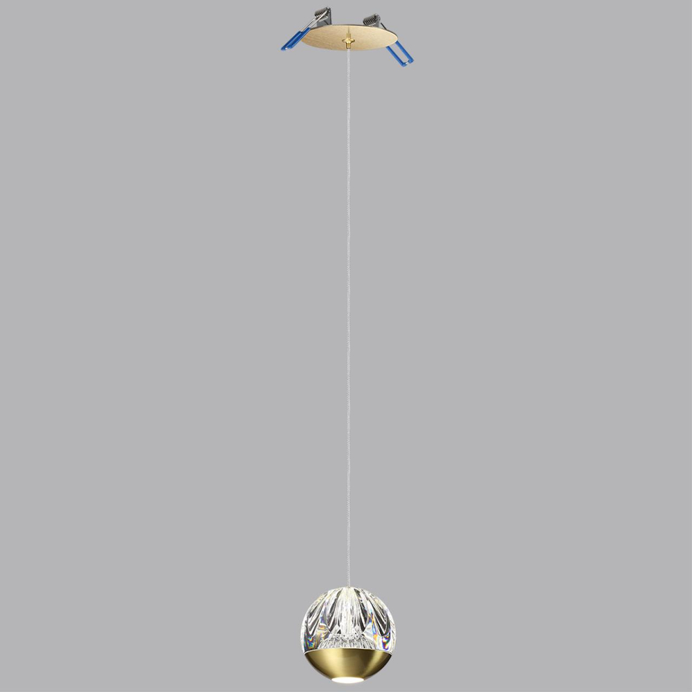 5101/5L L-VISION ODL25 559 латунь/прозрачный/акрил Подвес 2 в 1 LED 5W 4000K 300Лм SONO